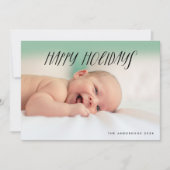 Belle Joyeuse Vacances Carte photo de vacances bla (Devant)