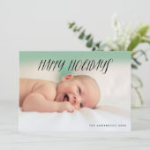 Belle Joyeuse Vacances Carte photo de vacances bla (Debout devant)