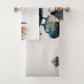 belle laine sur une roche en aquarelle (En situation)