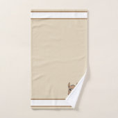 Belle Lama sur Beige (Serviette à main)