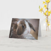 Belle Lapin Lapin Carte d'Anniversaire personnalis (Fleur jaune)