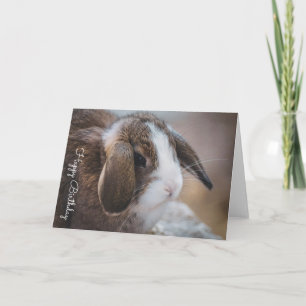 Belle Lapin Lapin Carte d'Anniversaire personnalis