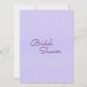 Belle Lavande de douche nuptiale Invitation (Dos)