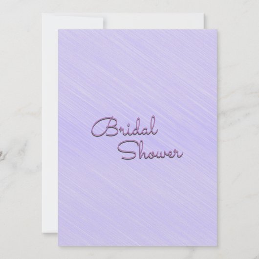 Belle Lavande de douche nuptiale Invitation (Dos)