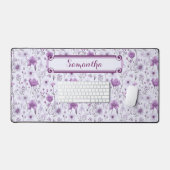 Belle lavande et rose floral (Clavier et souris)