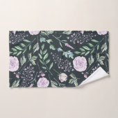 Belle Lavande Noire Modèle Floral (Serviette à main)