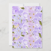 Belle Lavande violette BAPTISME Invitation (Dos)