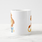 Belle lecture Caricature Lion Jumbo Mug (Devant)
