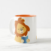 Belle lecture Caricature Lion Mug (Devant gauche)