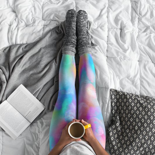 Belle leggings arc-en-ciel colorés doux