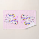 Belle licorne avec Rainbow Mane (Serviette à main)