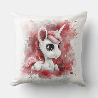 Belle Licorne Pour Coussin Jeté Dans La Chambre De