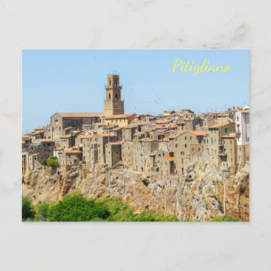 Belle ligne d'horizon de Pitigliano, carte postale