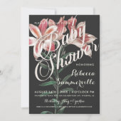 Belle Lily Botanique Bébé Douche Invitations (Devant)