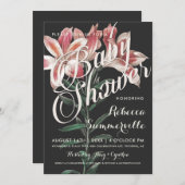 Belle Lily Botanique Bébé Douche Invitations (Devant / Derrière)
