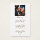 Belle Lily catholique Hail Mary Prayer Card (Dos)