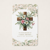 Belle Lily catholique Hail Mary Prayer Card (Devant)