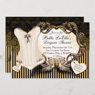 Belle Lingerie Douche Invitations