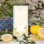Belle liste à damiers shopping avec citrons<br><div class="desc">Magasin à damiers avec Bloc-notes magnétique citrons</div>