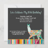 Belle Llamas Colorful Festive Festive Invitation (Dos)
