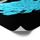 Belle lune étoiles femme art déco illustration p (Coin)