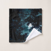 Belle Lune qui coule avec les arbres (Gant de toilette)