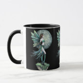 Belle Lune verte Fée Café Mug (Gauche)