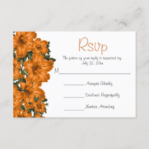 Belle Lys à Fleur Orange - Mariage RSVP