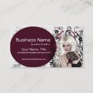 Belle Madame blonde - cartes de visite