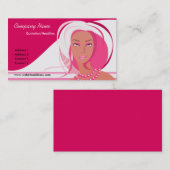 Belle Madame rose cartes de visite (Devant / Derrière)