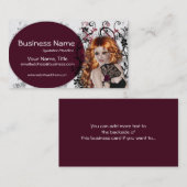 Belle Madame rousse - cartes de visite (Devant / Derrière)