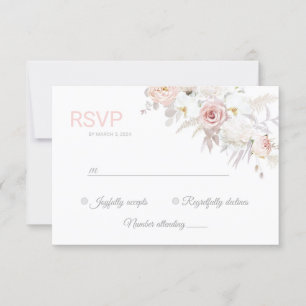 Belle, magnifique, élégante Carte de réponse RVSP 