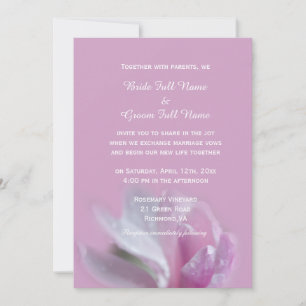 belle magnolia rose invitation à mariage