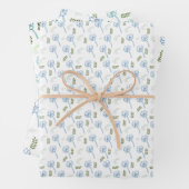 Belle marguerite Bleue Bleu feuille motif (En situation)