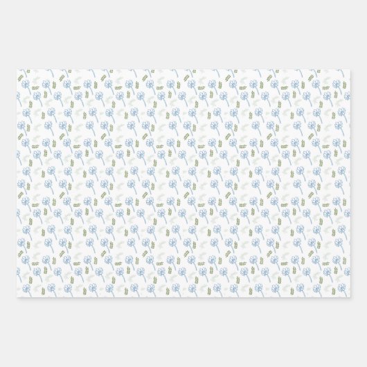 Belle marguerite Bleue Bleu feuille motif (Devant)