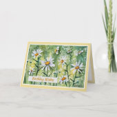 Belle Marguerite Carte de voeux d'anniversaire (Devant)