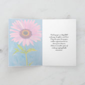 Belle Marguerite rose de printemps Bonne carte d'a (Intérieur)