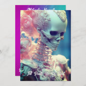 Belle mariée de squelette Faire-part de mariage (Devant / Derrière)