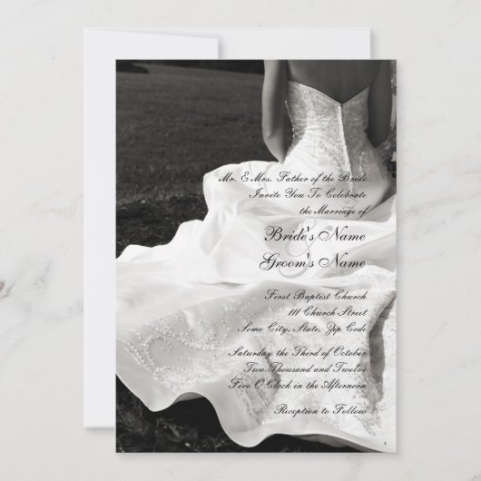 Belle mariée Faire-part de mariage (Devant)