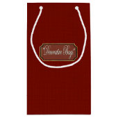 Belle Maroon Petit Sac Cadeau (Dos)