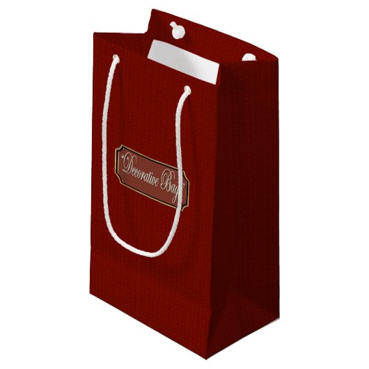 Belle Maroon Petit Sac Cadeau (Devant Angle)