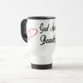 Belle Matin Rouge Coeur Aimer Mug (Devant gauche)