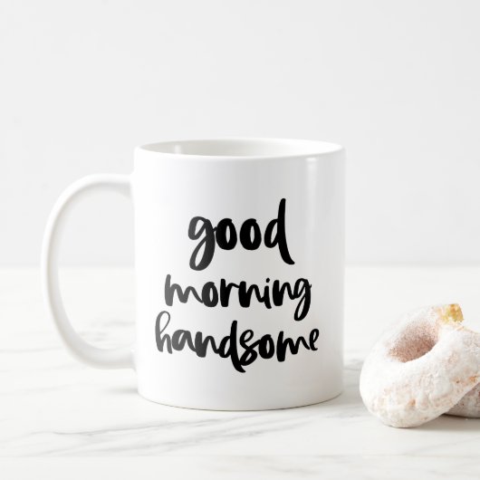 Belle Matinée Belle Mug de Typographie Moderne Noi (Avec donut)