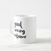 Belle Matinée Belle Mug de Typographie Moderne Noi (Devant gauche)