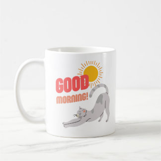 Belle Matinée Sunshine Cat Stretch Coffee Mug