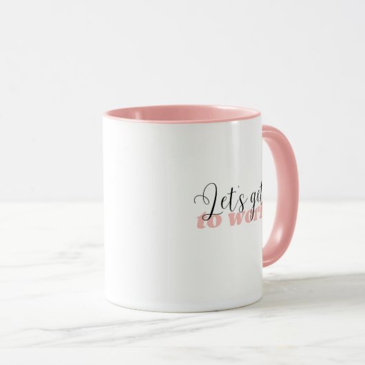 Belle Matinée Superbe Mug Fille Rose Deux Tons (Devant droit)