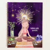 Belle Méditation Yoga Girl and Crystals (Devant)