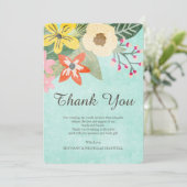 Belle Merci photo de fleurs carte plat (Debout devant)