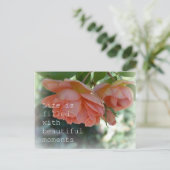 Belle Moments Carte postale Rose (Debout devant)