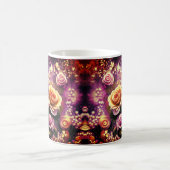 Belle Motif de café Fleur Acrylique Mug (Centre)